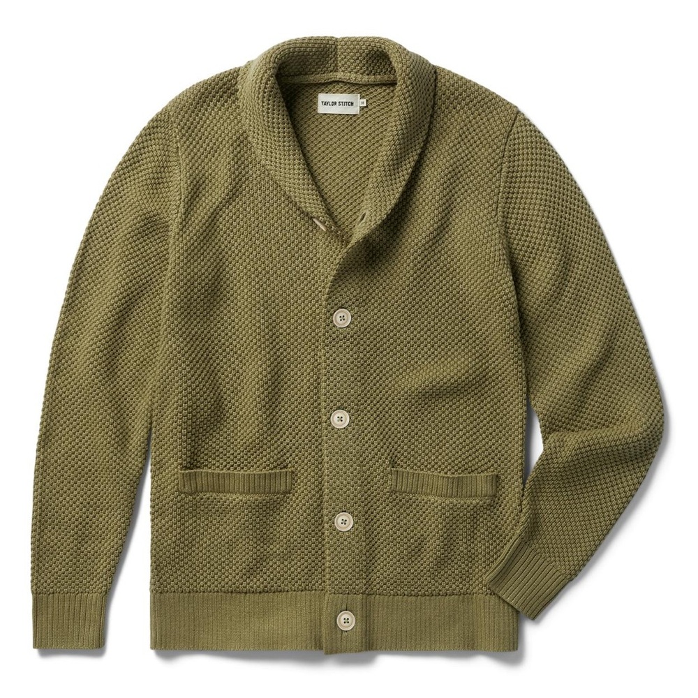 Taylor Stitch The Crawford Cardigan Sweater in Moss Size 44/ Men’s XL